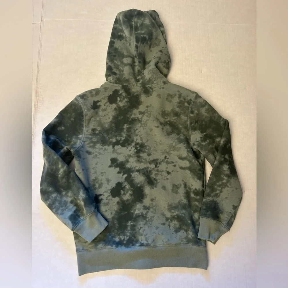 GAP Kids Olive Tie-Dye Zip Hoodie with kangaroo‎ pockets. Sz-L. CC1